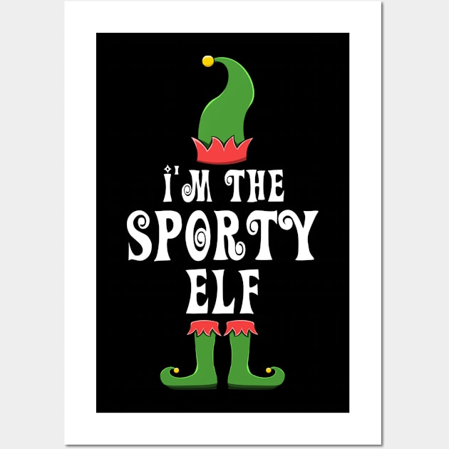 Sporty Elf for Matching Family Group Wall Art by jkshirts